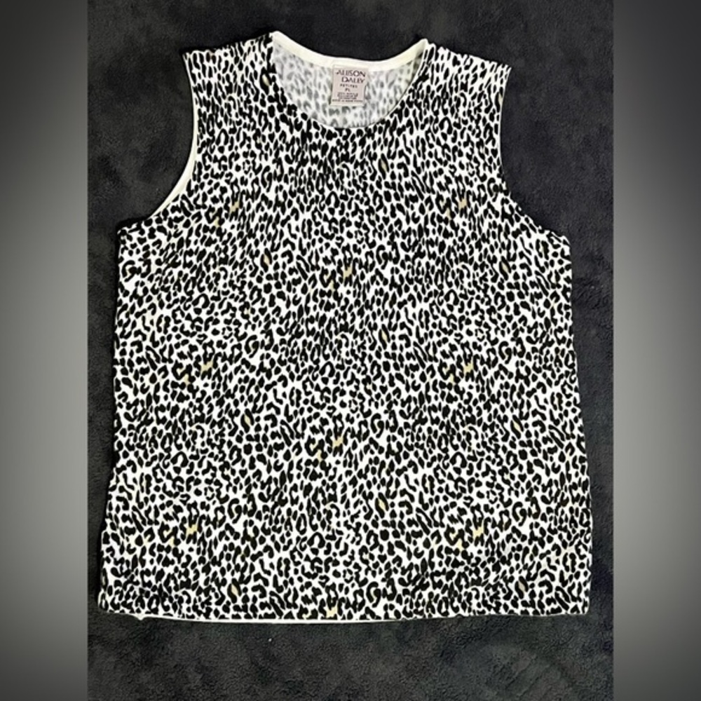 Allison Daley Leopard Print Blouse - Black, White, Gold